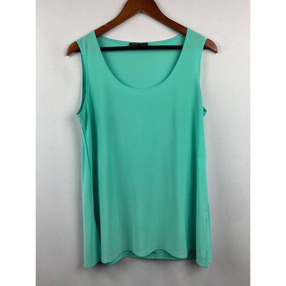 Slinky Brand Sleeveless Aqua Tank Top M - Picture 1 of 4